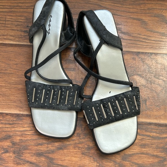 Easy Spirit Black Sandals with Metallic Accents - Picture 1 of 3